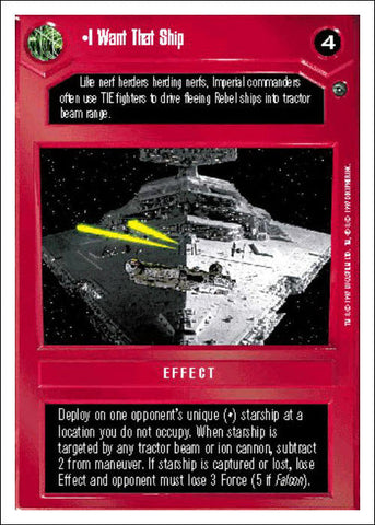 Star Wars CCG | I Want That Ship - Dagobah WB | The Nerd Merchant