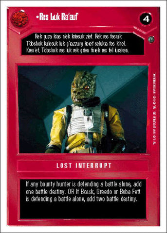 Star Wars CCG | Res Luk Ra'auf - Dagobah WB | The Nerd Merchant