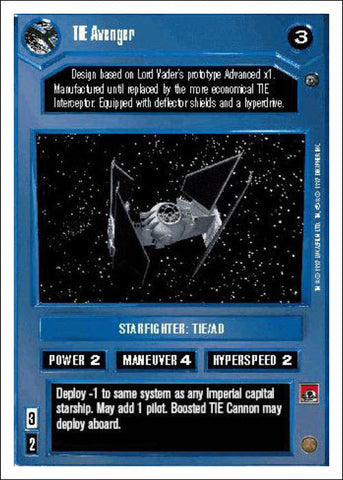 Star Wars CCG | TIE Avenger - Dagobah WB | The Nerd Merchant