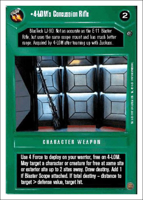 Star Wars CCG | 4-LOM's Concussion Rifle - Dagobah WB | The Nerd Merchant