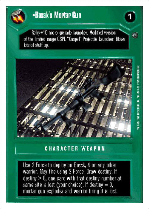 Star Wars CCG | Bossk's Mortar Gun - Dagobah WB | The Nerd Merchant