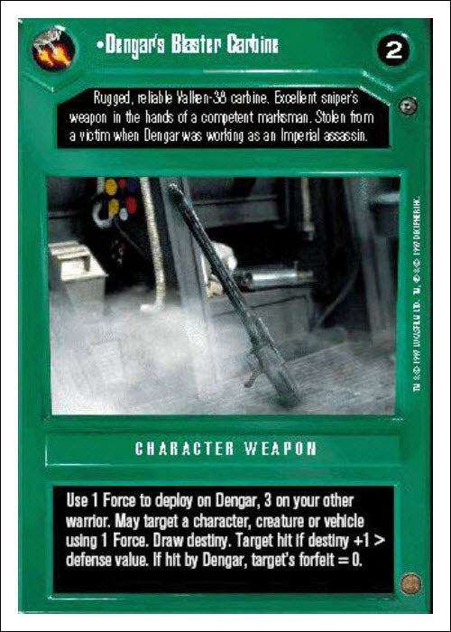 Star Wars CCG | Dengar's Blaster Carbine - Dagobah WB | The Nerd Merchant