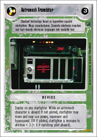 Star Wars CCG | Astromech Translator - Dagobah WB | The Nerd Merchant