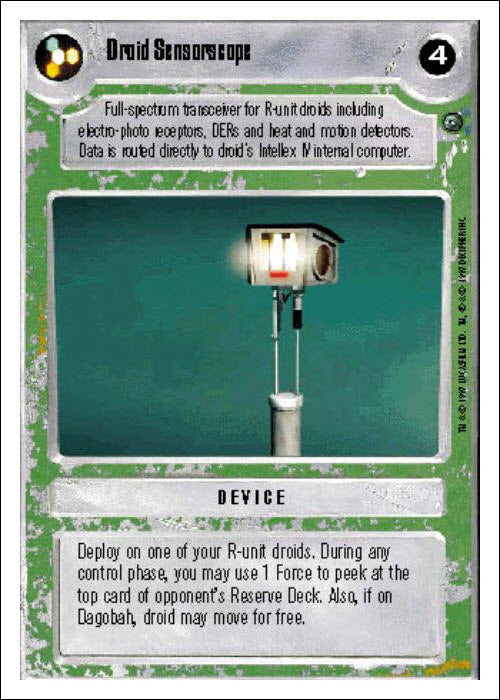 Star Wars CCG | Droid Sensorscope - Dagobah WB | The Nerd Merchant