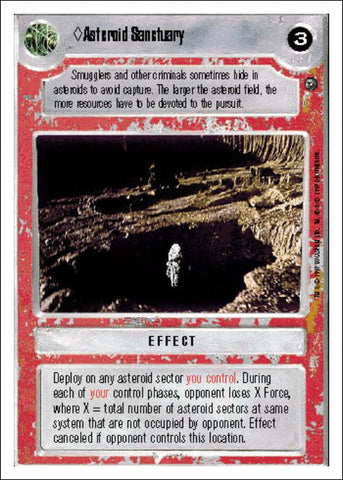 Star Wars CCG | Asteroid Sanctuary CORRECTED - Dagobah WB | The Nerd Merchant