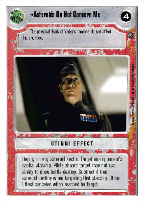 Star Wars CCG | Asteroids Do Not Concern Me - Dagobah WB | The Nerd Merchant