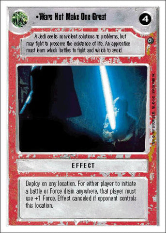 Star Wars CCG | Wars Not Make One Great - Dagobah WB | The Nerd Merchant