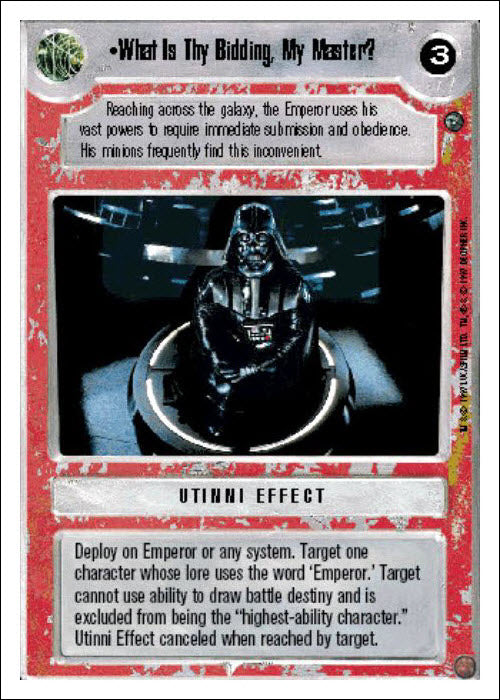 Star Wars CCG | What Is Thy Bidding, My Master? - Dagobah WB | The Nerd Merchant