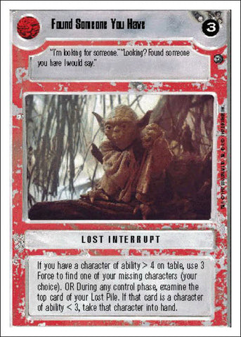 Star Wars CCG | Found Someone You Have - Dagobah WB | The Nerd Merchant