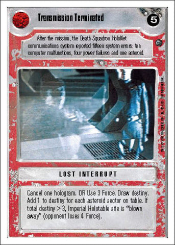 Star Wars CCG | Transmission Terminated - Dagobah WB | The Nerd Merchant