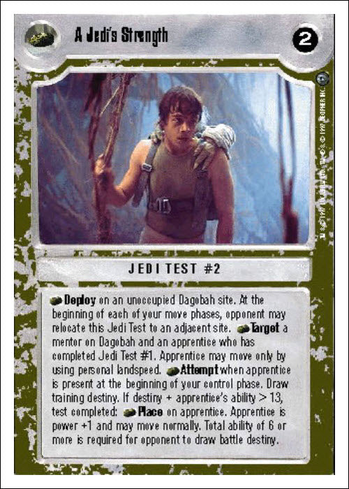 Star Wars CCG | A Jedi's Strength - Dagobah WB | The Nerd Merchant