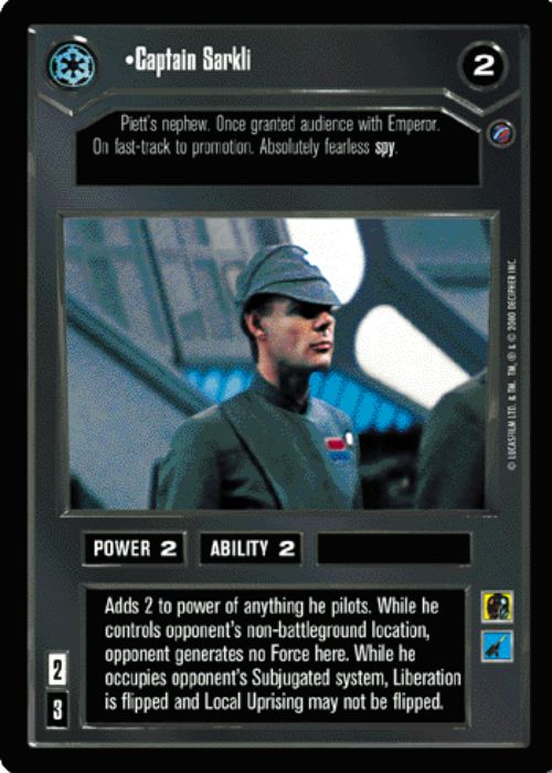 Star Wars CCG | Captain Sarkli - Death Star II | The Nerd Merchant