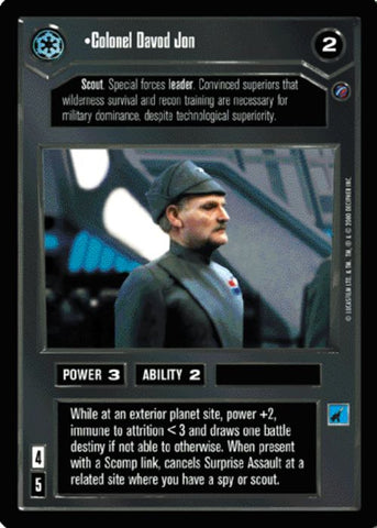 Star Wars CCG | Colonel Davod Jon - Death Star II | The Nerd Merchant