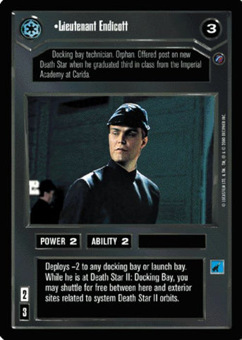 Star Wars CCG | Lieutenant Endicott - Death Star II | The Nerd Merchant