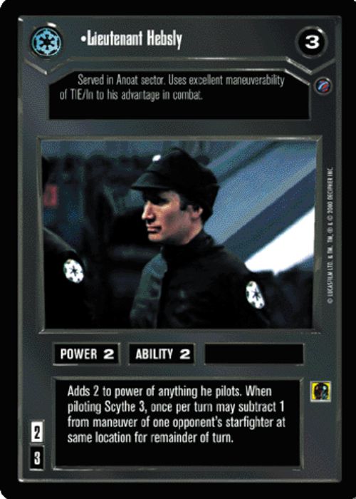 Star Wars CCG | Lieutenant Hebsly - Death Star II | The Nerd Merchant