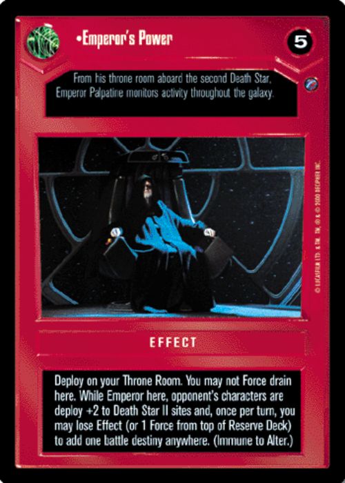 Star Wars CCG | Emperor's Power - Death Star II | The Nerd Merchant