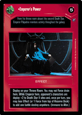 Star Wars CCG | Emperor's Power - Death Star II | The Nerd Merchant