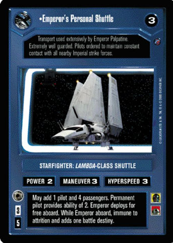 Star Wars CCG | Emperor's Personal Shuttle - Death Star II | The Nerd Merchant