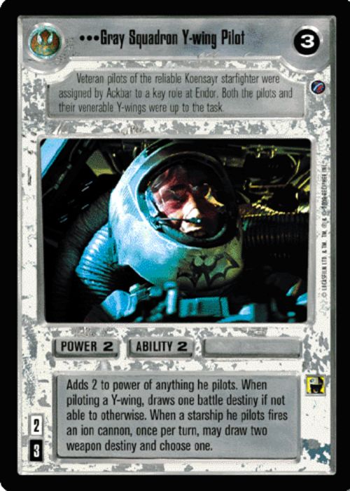 Star Wars CCG | Gray Squadron Y-wing Pilot - Death Star II | The Nerd Merchant