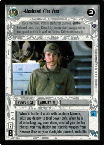 Star Wars CCG | Lieutenant s'Too Vees - Death Star II | The Nerd Merchant