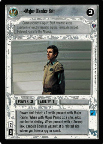 Star Wars CCG | Major Olander Brit - Death Star II | The Nerd Merchant