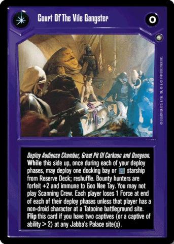 Star Wars CCG | Court Of The Vile Gangster/I Shall Enjoy Watching You Die - Enhanced Jabba's Palace | The Nerd Merchant