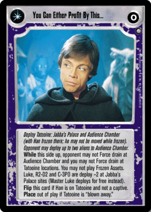 Star Wars CCG | You Can Either Profit By This.../Or Be Destroyed - Enhanced Jabba's Palace | The Nerd Merchant