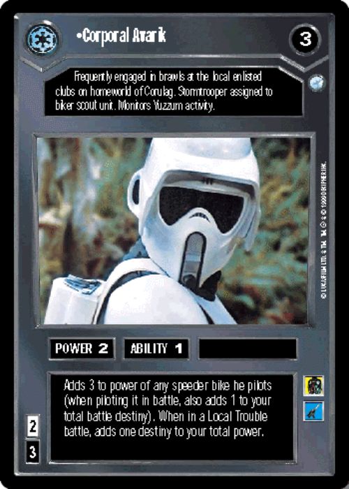 Star Wars CCG | Corporal Avarik - Endor | The Nerd Merchant