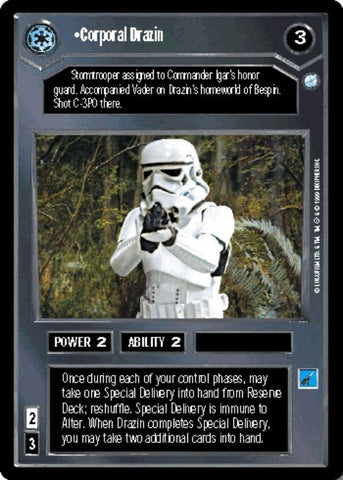 Star Wars CCG | Corporal Drazin - Endor | The Nerd Merchant