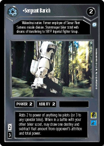 Star Wars CCG | Sergeant Barich - Endor | The Nerd Merchant