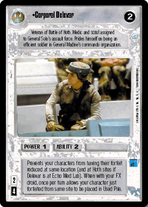 Star Wars CCG | Corporal Delevar - Endor | The Nerd Merchant