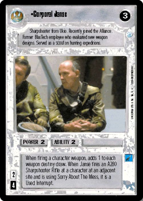 Star Wars CCG | Corporal Janse - Endor | The Nerd Merchant