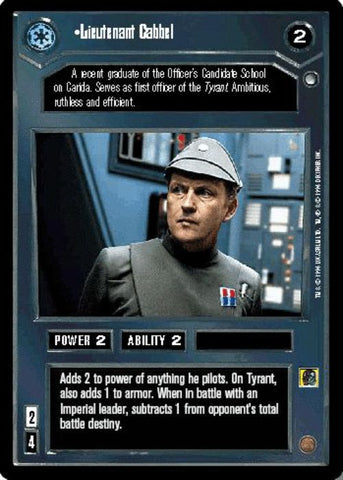 Star Wars CCG | Lieutenant Cabbel - Hoth | The Nerd Merchant