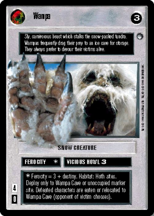 Star Wars CCG | Wampa - Hoth | The Nerd Merchant