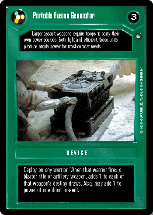 Star Wars CCG | Portable Fusion Generator - Hoth | The Nerd Merchant