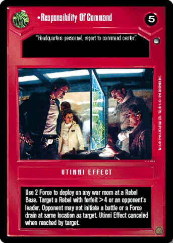 Star Wars CCG | Responsibility Of Command - Hoth | The Nerd Merchant
