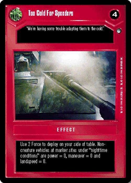 Star Wars CCG | Too Cold For Speeders - Hoth | The Nerd Merchant