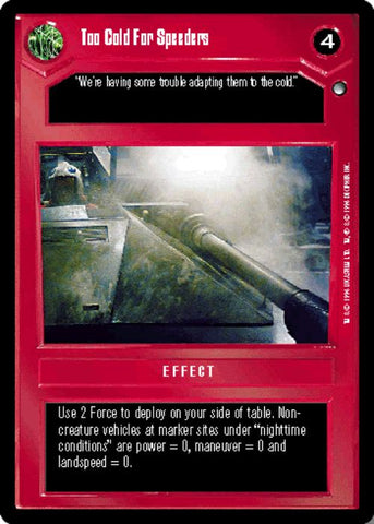 Star Wars CCG | Too Cold For Speeders - Hoth | The Nerd Merchant