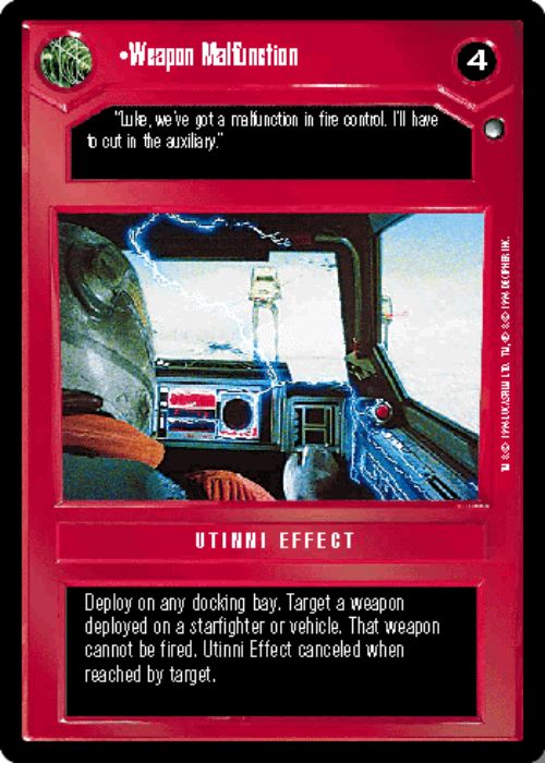 Star Wars CCG | Weapon Malfunction - Hoth | The Nerd Merchant