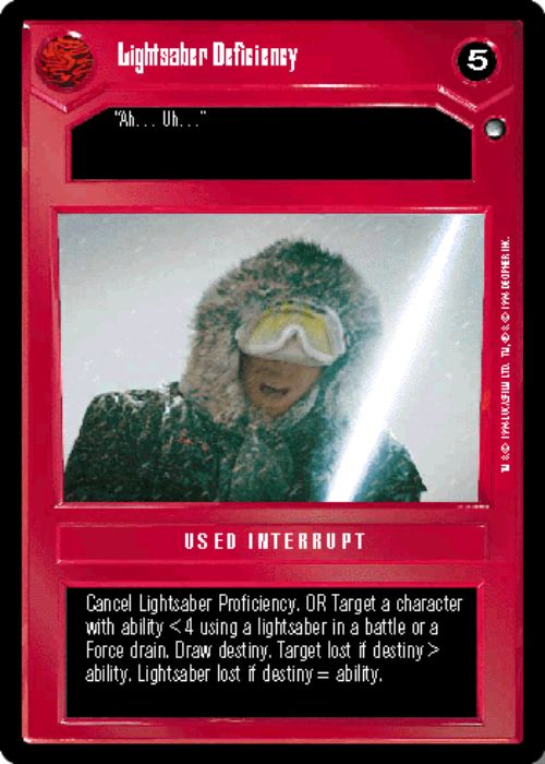 Star Wars CCG | Lightsaber Deficiency - Hoth | The Nerd Merchant