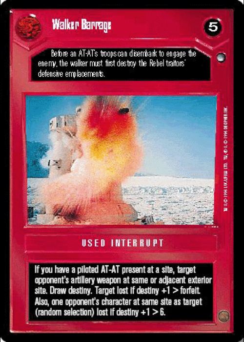 Star Wars CCG | Walker Barrage - Hoth | The Nerd Merchant