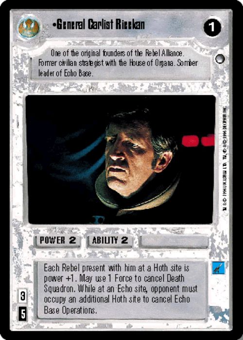 Star Wars CCG | General Carlist Rieekan - Hoth | The Nerd Merchant