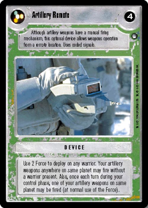 Star Wars CCG | Artillery Remote - Hoth | The Nerd Merchant