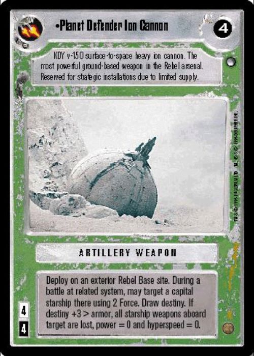 Star Wars CCG | Planet Defender Ion Cannon - Hoth | The Nerd Merchant