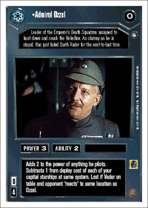 Star Wars CCG | Admiral Ozzel - Hoth WB | The Nerd Merchant