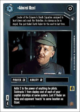 Star Wars CCG | Admiral Ozzel - Hoth WB | The Nerd Merchant