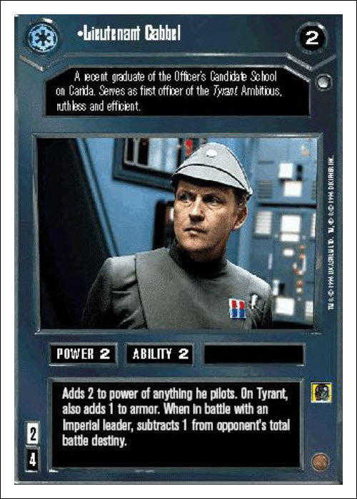 Star Wars CCG | Lieutenant Cabbel - Hoth WB | The Nerd Merchant