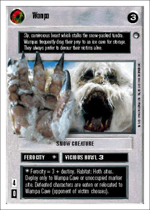 Star Wars CCG | Wampa - Hoth WB | The Nerd Merchant