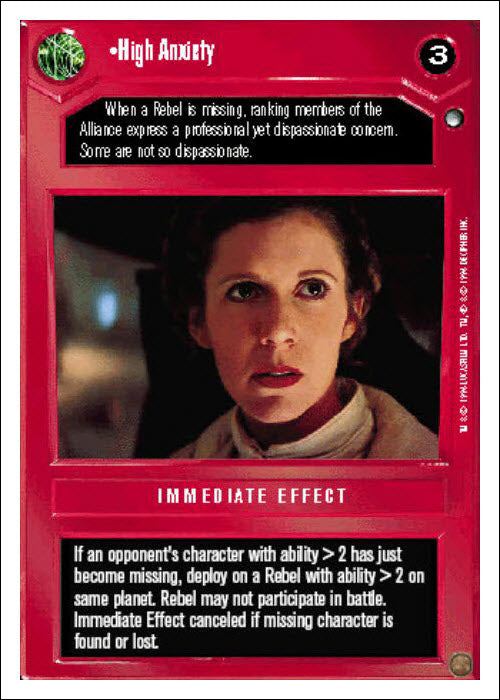 Star Wars CCG | High Anxiety - Hoth WB | The Nerd Merchant