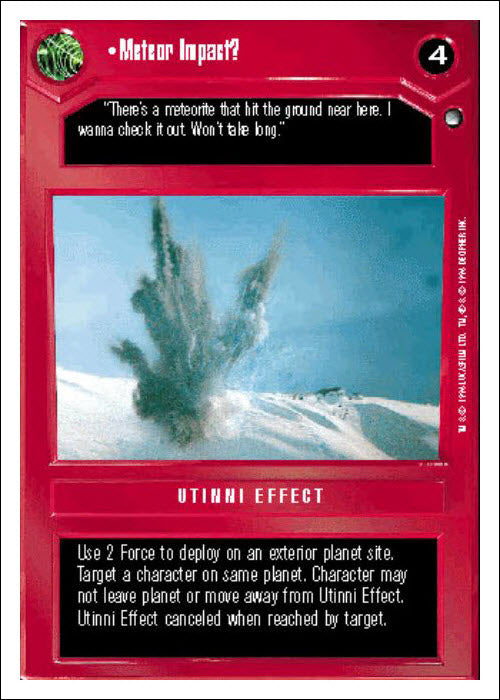 Star Wars CCG | Meteor Impact? - Hoth WB | The Nerd Merchant